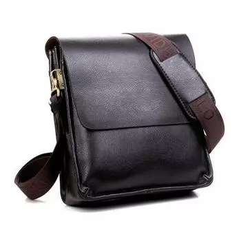 Модная мужская кожаная сумка через плечо, мужская, через плечо, деловая коричневый