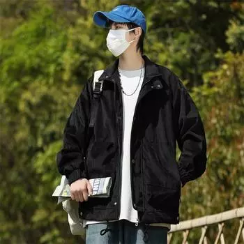 Модная мужская куртка весна-осень вельветовая винтажная повседневная верхняя одежда для мальчиков свободная куртка для инструментов M хаки