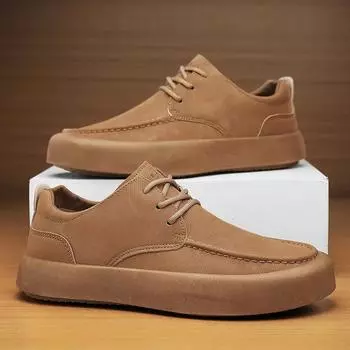 Модная мужская легкая рабочая обувь для шеф-повара, нескользящая, износостойкая, водонепроницаемая спортивная обувь на плоской подошве, толстая, для отдыха на открытом воздухе 39 светло-коричневого