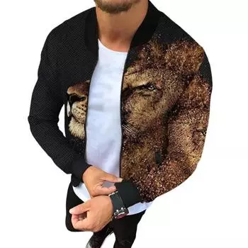 Модная мужская модная куртка с длинными рукавами и непринужденным принтом для уличного мужского пальто M темно-серого