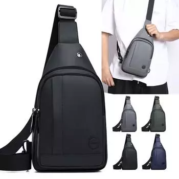 Модная мужская нагрудная сумка, легкая сумка через плечо из нейлоновой ткани, стильная повседневная мужская поясная сумка, мужская нагрудная сумка 7216-BK