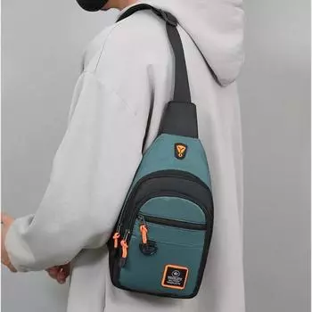 Модная мужская нагрудная сумка, легкая сумка из ткани Оксфорд, сумка через плечо, стильная повседневная мужская поясная сумка, мужская нагрудная сумка чёрный