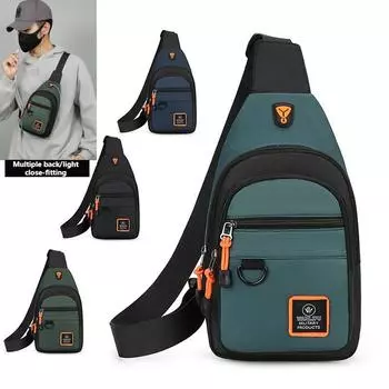 Модная мужская нагрудная сумка, легкая сумка из ткани Оксфорд, сумка через плечо, стильная повседневная мужская поясная сумка, мужская нагрудная сумка