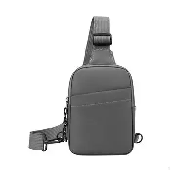 Модная мужская нагрудная сумка, мужской походный рюкзак через плечо для серый