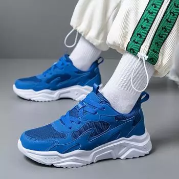 Модная мужская новая дышащая сетчатая обувь, повседневная обувь на шнуровке, спортивная обувь, 4 цвета 39 розовый