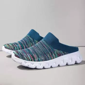 Модная мужская обувь 2024 года, новые легкие удобные повседневные туфли для ходьбы, дышащие тапочки унисекс для мужчин и женщин, мокасины, шлепанцы 35 красный