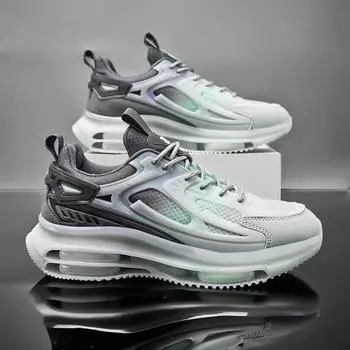 Модная мужская обувь 2024, летние дышащие тонкие кроссовки, двухслойные амортизирующие кроссовки на воздушной подушке 39