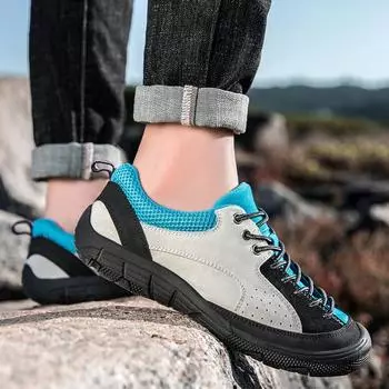 Модная мужская обувь для активного отдыха 2024 года, легкая повседневная обувь из замши, удобные мужские мокасины, кроссовки для прогулок, повседневная обувь для альпинизма 38 хаки