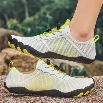 Модная мужская обувь для босых ног, мягкая пляжная обувь, быстросохнущие походные спортивные сандалии, легкая удобная обувь для отдыха на природе для пары 36-47 36 серый