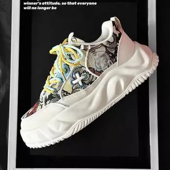 Модная мужская обувь, дышащие парусиновые туфли на толстой подошве для мужчин, трендовые повседневные кроссовки для кампуса 39 чёрный