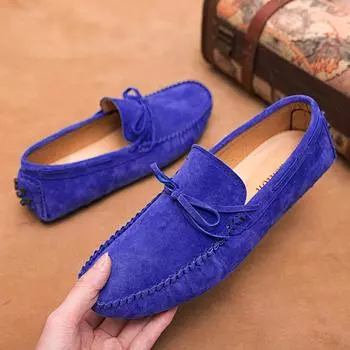 Модная мужская обувь из натуральной кожи, повседневная летняя обувь, классические мужские мокасины, элегантные мягкие туфли без застежек на плоской подошве, мужская обувь для вождения 38 чёрный