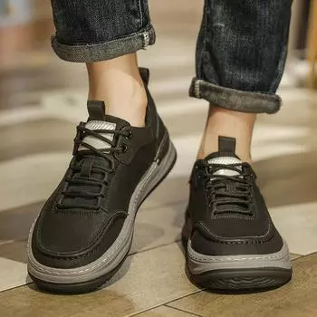 Модная мужская обувь из натуральной кожи, стильная мужская удобная дорожная обувь, горячая распродажа, мужские кроссовки ручной работы, высококачественная обувь для скейтбординга для мужчин 38 коричневый