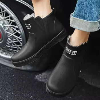 Модная мужская обувь из ПВХ, силиконовые мужские резиновые сапоги для рыбалки, дизайнерские водонепроницаемые и нескользящие износостойкие подростковые оригинальные резиновые сапоги 39