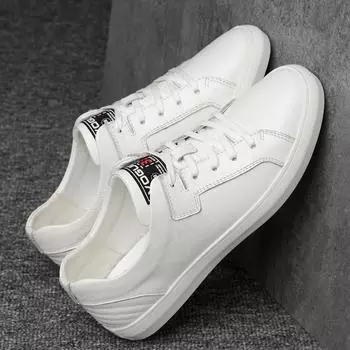 Модная мужская обувь класса люкс из натуральной кожи, мужские кроссовки, однотонная повседневная обувь, мужская вулканизированная обувь, удобные мужские туфли на плоской подошве 37