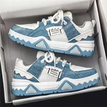 Модная мужская обувь, летняя сетчатая дышащая толстая подошва, увеличивающая высоту, повседневная обувь для скейтбординга, студенческая универсальная нишевая спортивная модная обувь 39