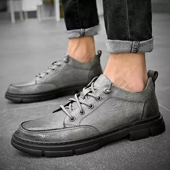 Модная мужская обувь lfashion кожаные туфли для вечеринок мужские туфли на плоской подошве дышащие весна осень итальянские мужские оксфорды британские мужские туфли 6.5 чёрный