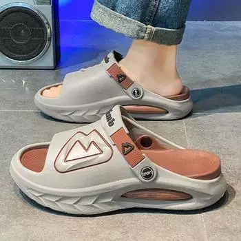 Модная мужская обувь, нескользящие тапочки, мягкие уличные сабо, мужские тапочки для взрослых, резиновые, 2024, модные, элегантные, оригинальные, из ЭВА, трендовые, стильные, веселые 40