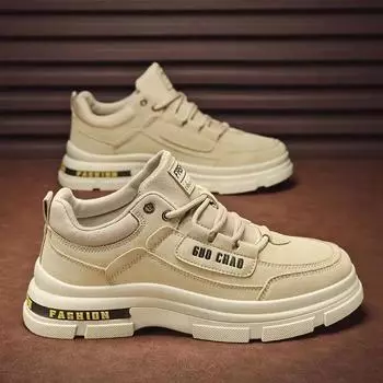 Модная мужская обувь, осенняя новая дышащая рабочая обувь, мужская модная универсальная нескользящая спортивная повседневная обувь 39 чёрный