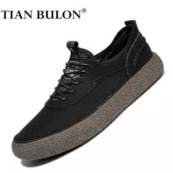 Модная мужская обувь Повседневная обувь для отдыха на открытом воздухе Роскошная дизайнерская обувь Кожаная мужская обувь на шнуровке Дышащие туфли-лодочки Zapatos Hombre 46