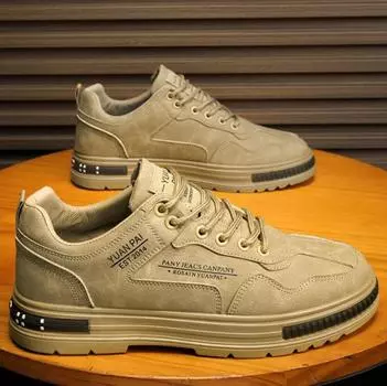 Модная мужская обувь Повседневная Весна Осень Кроссовки Уличные Платформа Пешие Прогулки Модные Роскошные Кожаные Лоферы Теннисные Ботильоны Кроссовки на плоской подошве 39 серый