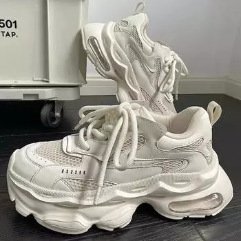 Модная мужская обувь со скидкой. Повседневная обувь на толстой подошве, увеличивающая рост. Легкая, удобная, амортизирующая, спортивная обувь для бега. 39 бежевый