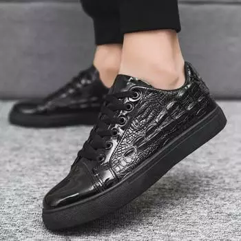 Модная мужская обувь, тренд, универсальная, весна 2024, новая повседневная обувь, универсальная спортивная обувь с крокодиловым узором, мужская обувь с низким верхом 39