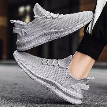 Модная мужская обувь, уличные кроссовки, обувь с дышащей сеткой, легкая мужская обувь из ЭВА 39 белый