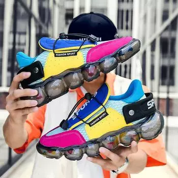 Модная мужская обувь Весна 2024 Новая мужская спортивная повседневная обувь Большие размеры Кроссовки для бега Дышащая обувь для мужчин Zapatos De Hombre Deportivo 39 коричневый