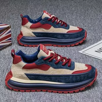 Модная мужская обувь, весенняя мода, универсальная, с высоким чувством, толстая подошва, модная обувь для папы Форреста Гампа, спортивная, повседневная обувь 39