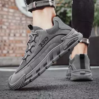 Модная мужская обувь весна и осень, новая сетчатая повседневная обувь для активного отдыха, дышащая, нескользящая, износостойкая, мужская спортивная обувь в стиле ретро на платформе 39