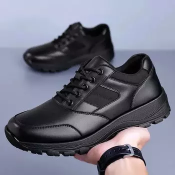 Модная мужская обувь весна-лето стиль натуральная кожа мягкая подошва для спорта на открытом воздухе кожаная обувь для отдыха тренировочная нескользящая кожаная обувь 38