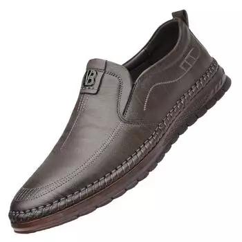 Модная мужская обувь весна-осень, износостойкая, нескользящая, дизайнерская, новая, мужская, кожаная, повседневная обувь, легкие, удобные, лоферы для мужчин 38