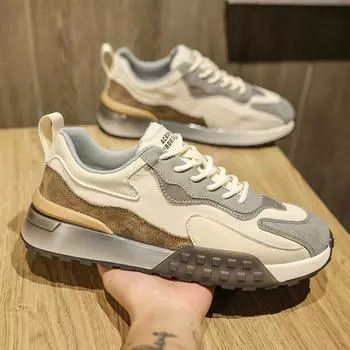 Модная мужская обувь весна-осень, удобная повседневная обувь, спортивная обувь класса люкс, удобная обувь для тренировок на открытом воздухе, для бега, тенниса 39 чёрный