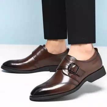 Модная мужская официальная обувь, люксовый бренд 2024, мужские мокасины, дышащие, классические черные/коричневые туфли для вождения 38 чёрный