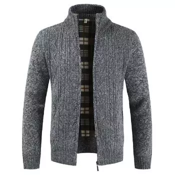Модная мужская осенне-зимняя куртка на молнии Casaul, вязаный кардиган, пальто с длинным рукавом XXL