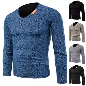 Модная мужская осенняя однотонная повседневная рубашка с длинным рукавом и круглым вырезом, верхняя блузка XXXXL чёрный