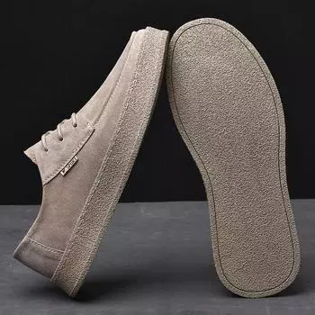 Модная мужская повседневная обувь для отдыха на природе из натуральной кожи и замши, дышащая, удобная мужская обувь 2022 года, мужские кроссовки, мужская обувь для скейтбординга 43