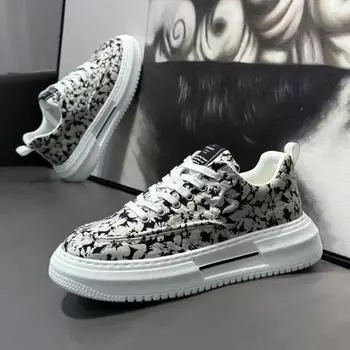 Модная мужская повседневная обувь, дышащие кроссовки с тканевой поверхностью, универсальные мужские туфли с плоским дном и нескользящей подошвой, спортивная мужская обувь 39 белый