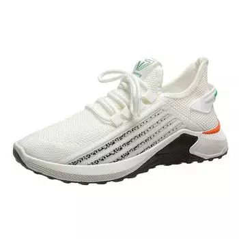 Модная мужская повседневная обувь, износостойкие мужские кроссовки на толстой подошве, летние мужские кроссовки с дышащей сеткой 39 белый