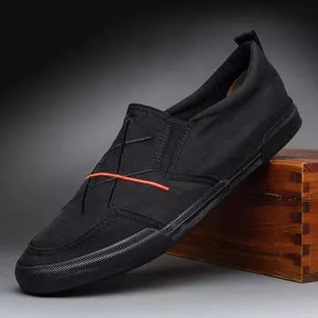 Модная мужская повседневная обувь Модные кроссовки Мужская обувь Обувь для взрослых Комфортная мужская обувь Джинсовые мужские мокасины Мужская обувь Холщовая 6.5 серый