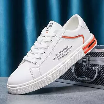 Модная мужская повседневная обувь Мужская обувь Повседневная обувь на плоской подошве Мужские кроссовки Трендовые кроссовки на шнуровке для мужчин Zapatillas Hombre 39 белый