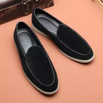 Модная мужская повседневная обувь, мужские классические лоферы, мокасины, мужская обувь для вечеринок и свадеб, легкие удобные туфли на плоской подошве для вождения 38 (US 6)