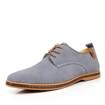 Модная мужская повседневная обувь, новые весенние мужские туфли на плоской подошве со шнуровкой, мужские замшевые оксфорды, мужские кожаные туфли, Zapatillas Hombre Size