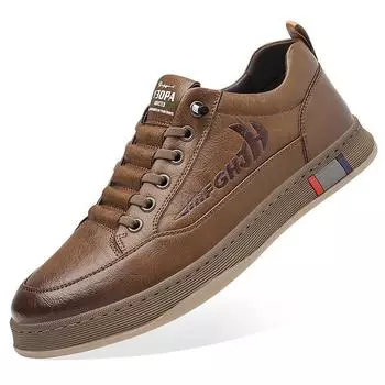Модная мужская повседневная обувь Простые мужские кожаные туфли в стиле ретро Элегантные формальные рабочие туфли Бесплатная доставка Лоферы 38 коричневый