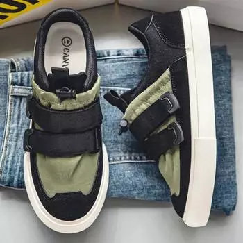 Модная мужская повседневная обувь, удобная уличная обувь, толстая подошва, дышащие кроссовки, обувь для скейтбординга, кроссовки для ходьбы для мужчин CN 39 зелёный