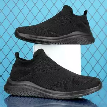 Модная мужская повседневная обувь, удобные дышащие мужские носки, легкие мягкие мужские кроссовки для бега, мужские кроссовки Tenis Hombres 37 чёрный