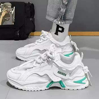 Модная мужская повседневная удобная обувь для студентов и мальчиков, трендовые мужские дышащие спортивные кроссовки с мягкой подошвой для бега 39 белый
