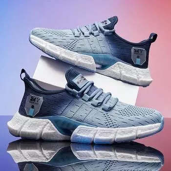 Модная мужская прогулочная обувь для бега, легкая беговая спортивная обувь, мужские кроссовки, дышащая уличная повседневная обувь, удобная сетка 37