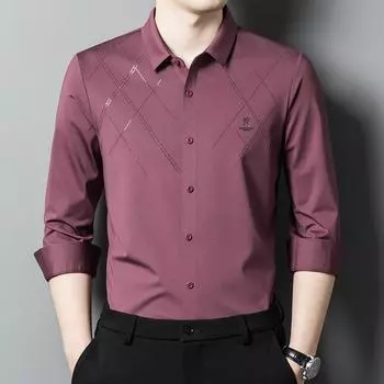 Модная мужская рубашка с длинным рукавом, весна-осень, новая молодежная красивая повседневная рубашка M