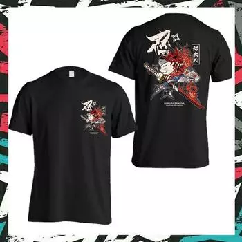 Модная мужская спортивная футболка с принтом ниндзя 3D премиум-класса, летние топы для отдыха с коротким рукавом и круглым вырезом, быстросохнущий пуловер в стиле аниме S
